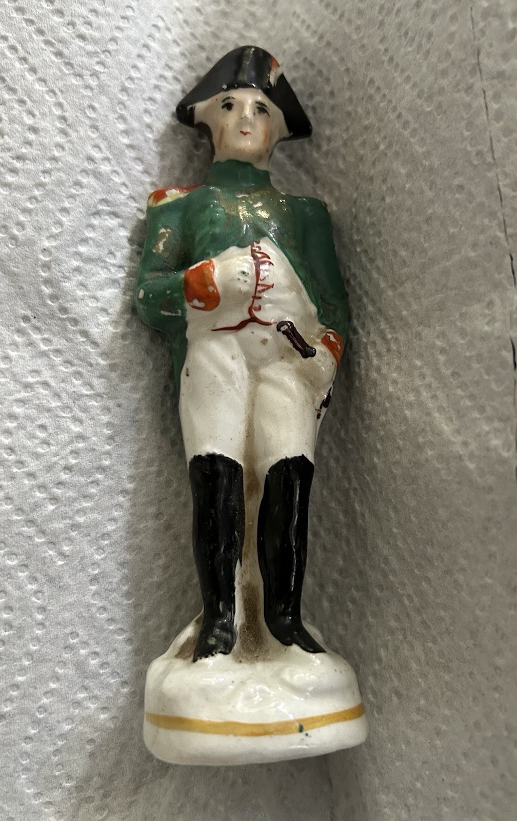 Napoleon Bonaparte Figure Staffordshire Porcelain Antique 19c Hand Painted Rare Napoleon Bonaparte Figure Staffordshire Porcelain Antique 19c Hand Painted Rare