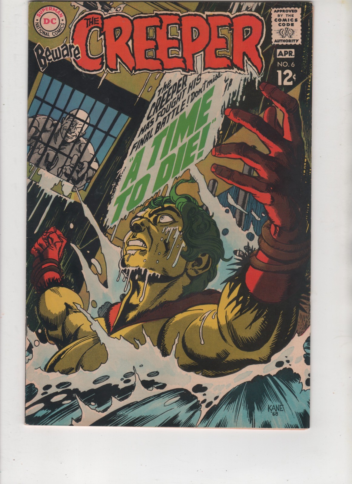 Beware the Creeper #6, Stunning Gil Kane Cover, VF 8.0, 1st Print, 1969, Scans Beware the Creeper #6, Stunning Gil Kane Cover, VF 8.0, 1st Print, 1969, Scans