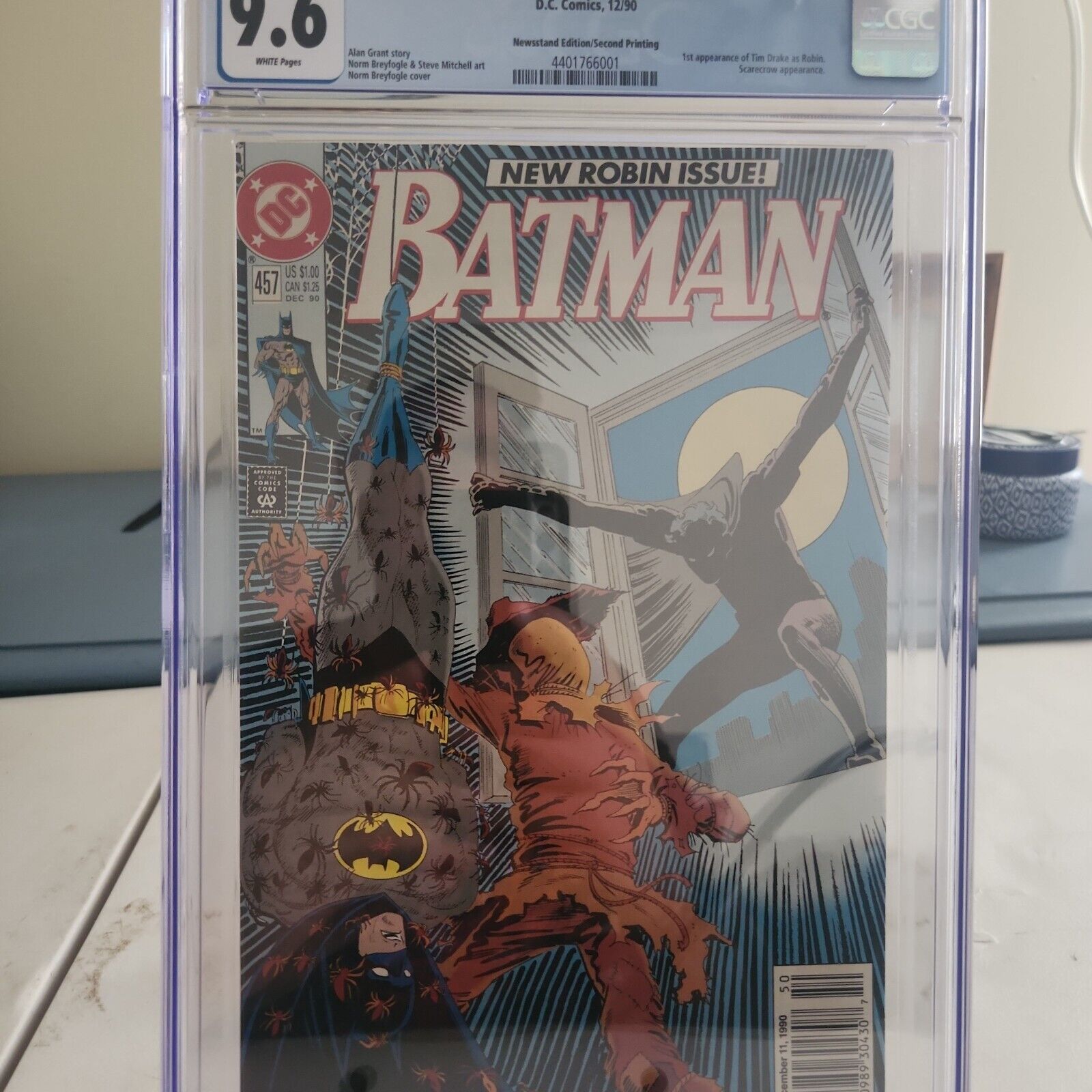 Batman #457 CGC 9.6 Very Rare 2nd Print Newsstand Variant 1st Tim Drake As Robin