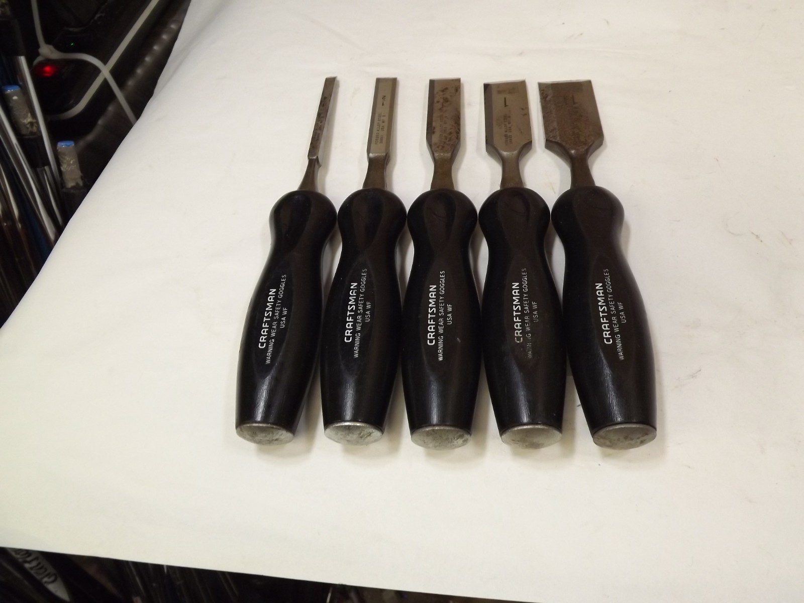 Craftsman 36859 5 Pc Wood Chisel Set 1/4 1/2 3/4 1" 1-1/4" USA