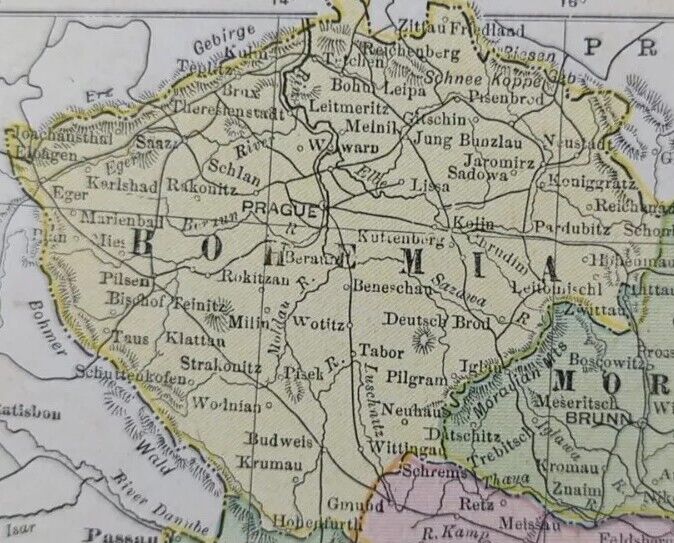 Vintage 1886 AUSTRIA Map 13\