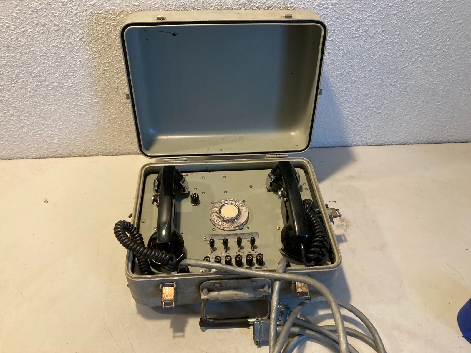Vintage Stromberg Carlson US Navy Portable Telephone Test Set Rotary Dial