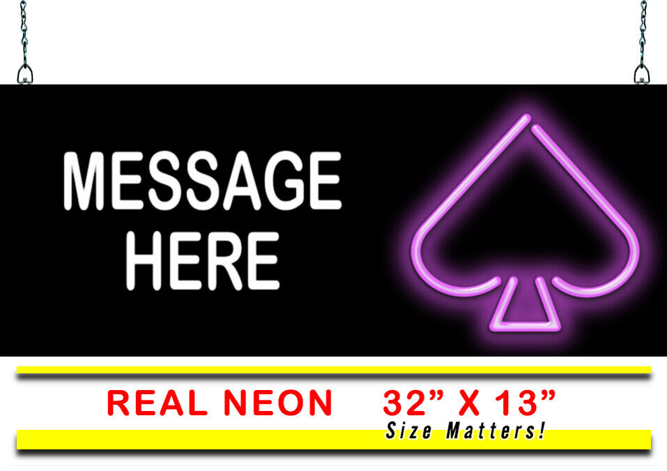 Custom Message Spade Neon Sign | Jantec | 32\