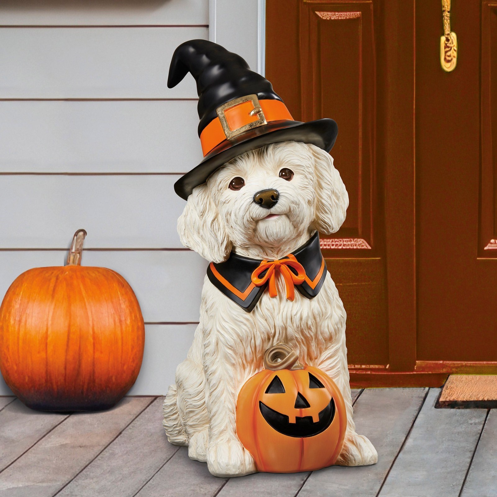 New 26" Halloween Dog Doodle Resin Greeter, Hand Painted Finish Life-like Detail New 26" Halloween Dog Doodle Resin Greeter, Hand Painted Finish Life-like Detail