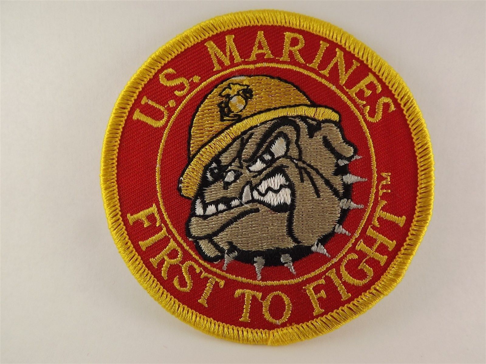MARINE CORPS USMC BULLDOG PATCH LOGO "FIRST TO FIGHT" NEW 3" MARINE CORPS USMC BULLDOG PATCH LOGO "FIRST TO FIGHT" NEW 3"
