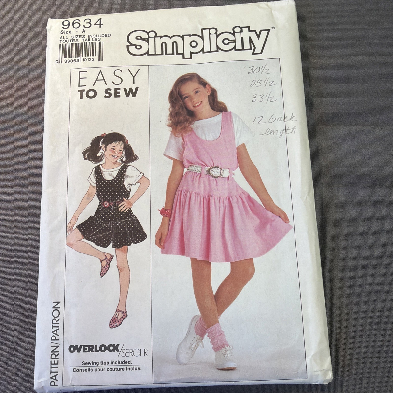 Simplicity 9634 NEW Girls Knit Romper/ Jumper& Tee Shirt EASY Uncut Simplicity 9634 NEW Girls Knit Romper/ Jumper& Tee Shirt EASY Uncut