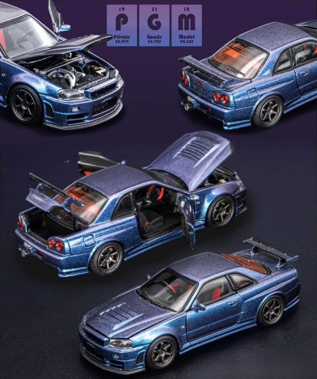 PGM 1:64 Nissan Skyline GT-R R34 Chameleon HEC 2026 Limited 1500