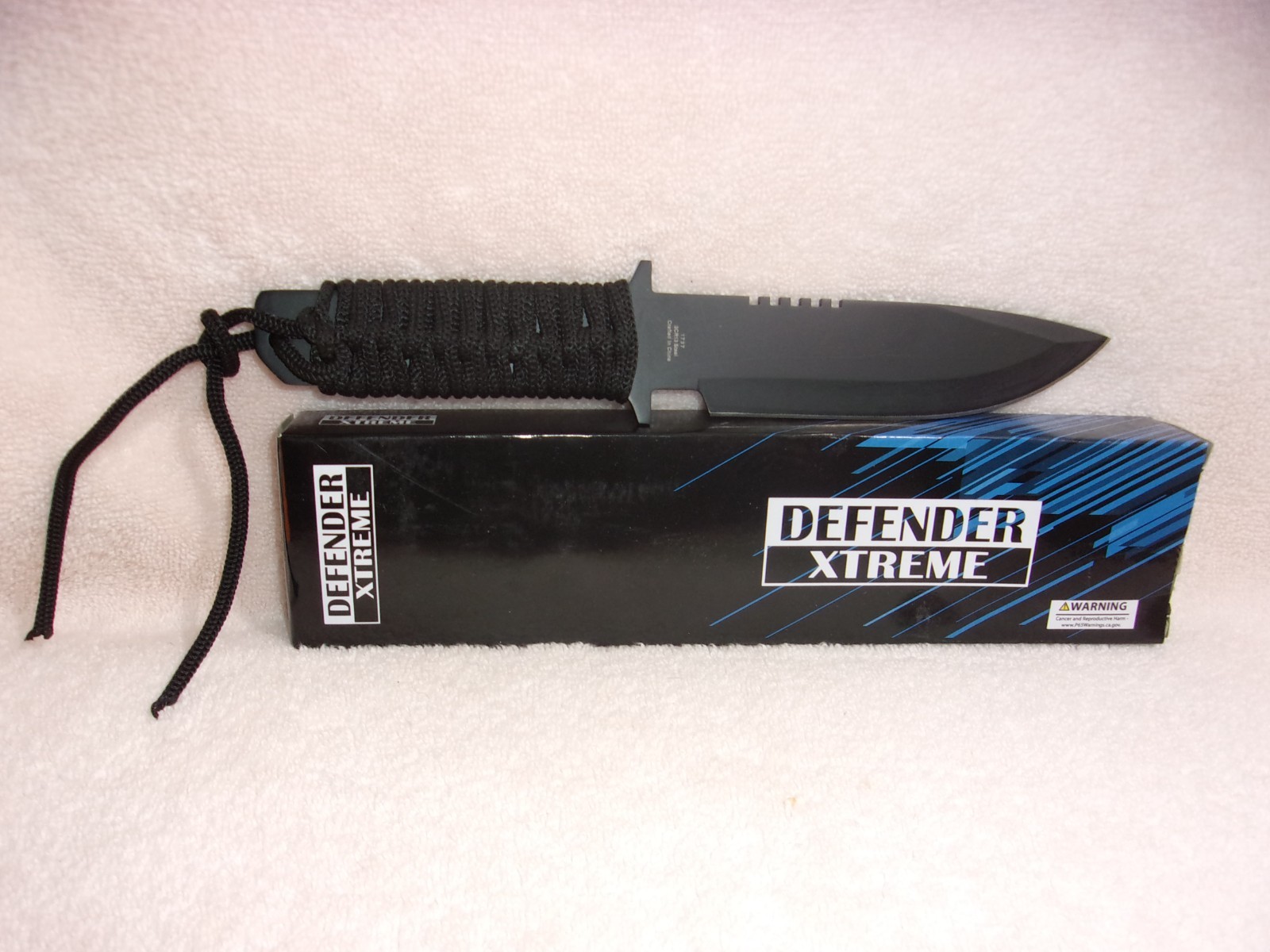 Defender-Xtreme 12" Stainless Steel Hunting Knife Full Tang 3CR13 Black - NEW Defender-Xtreme 12" Stainless Steel Hunting Knife Full Tang 3CR13 Black - NEW