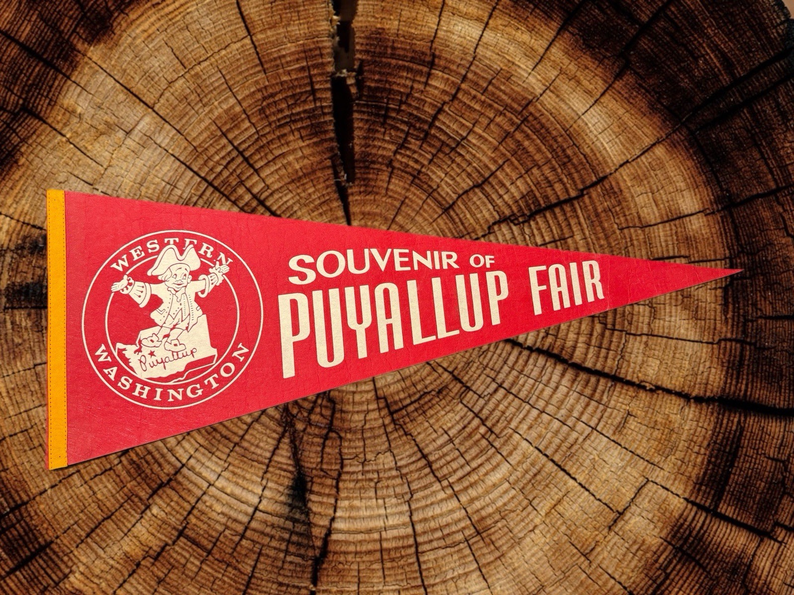 Vintage 1950s Puyallup Fair Full-Size Pennant – Western Washington – Rare Vintage 1950s Puyallup Fair Full-Size Pennant – Western Washington – Rare