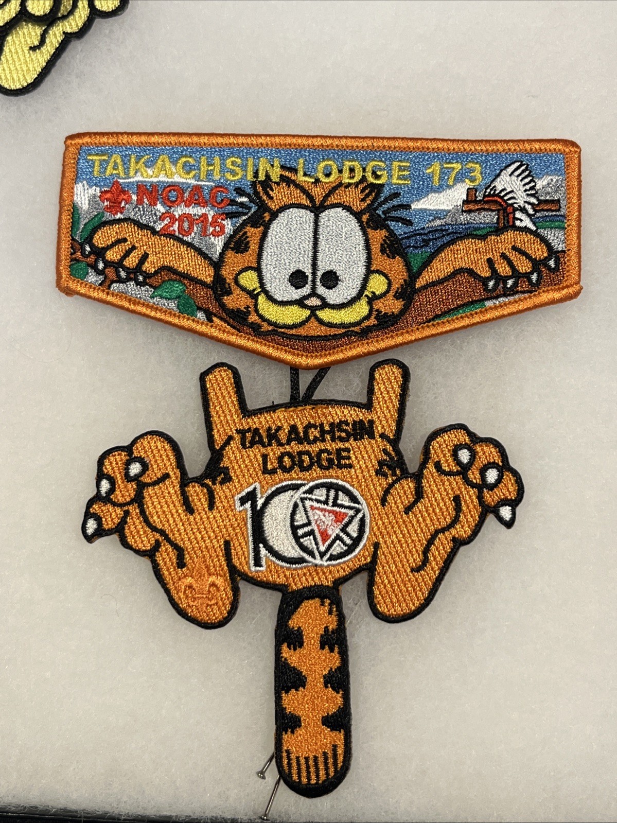 Sagamore Council Takachsin Lodge Garfield 2015 NOAC Patch 2pc Set Sagamore Council Takachsin Lodge Garfield 2015 NOAC Patch 2pc Set