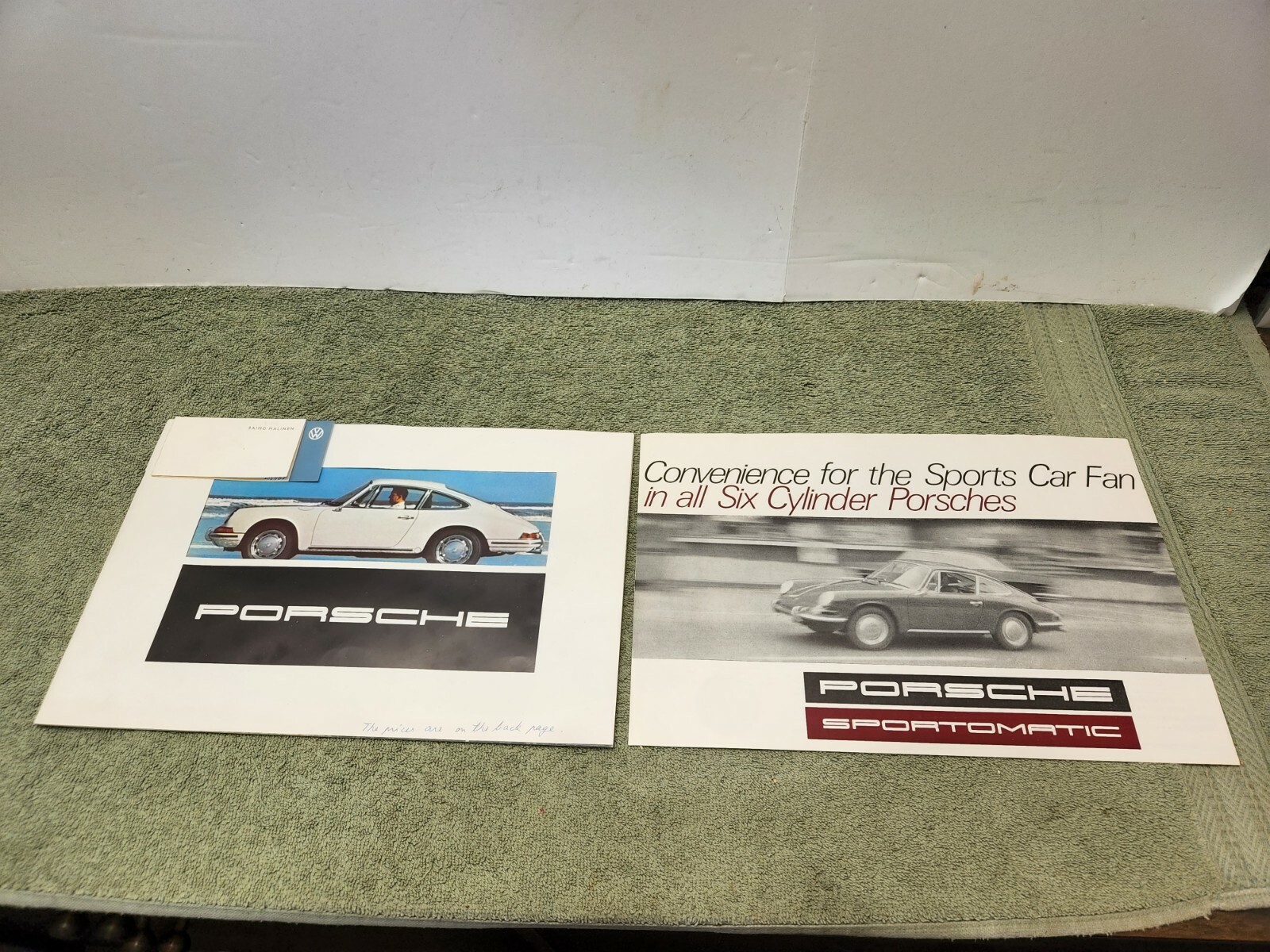 Two 1967 Porsche 911T, 911L, 911S & 912 "Porsche" Window Brochure See Pictures Two 1967 Porsche 911T, 911L, 911S & 912 "Porsche" Window Brochure See Pictures