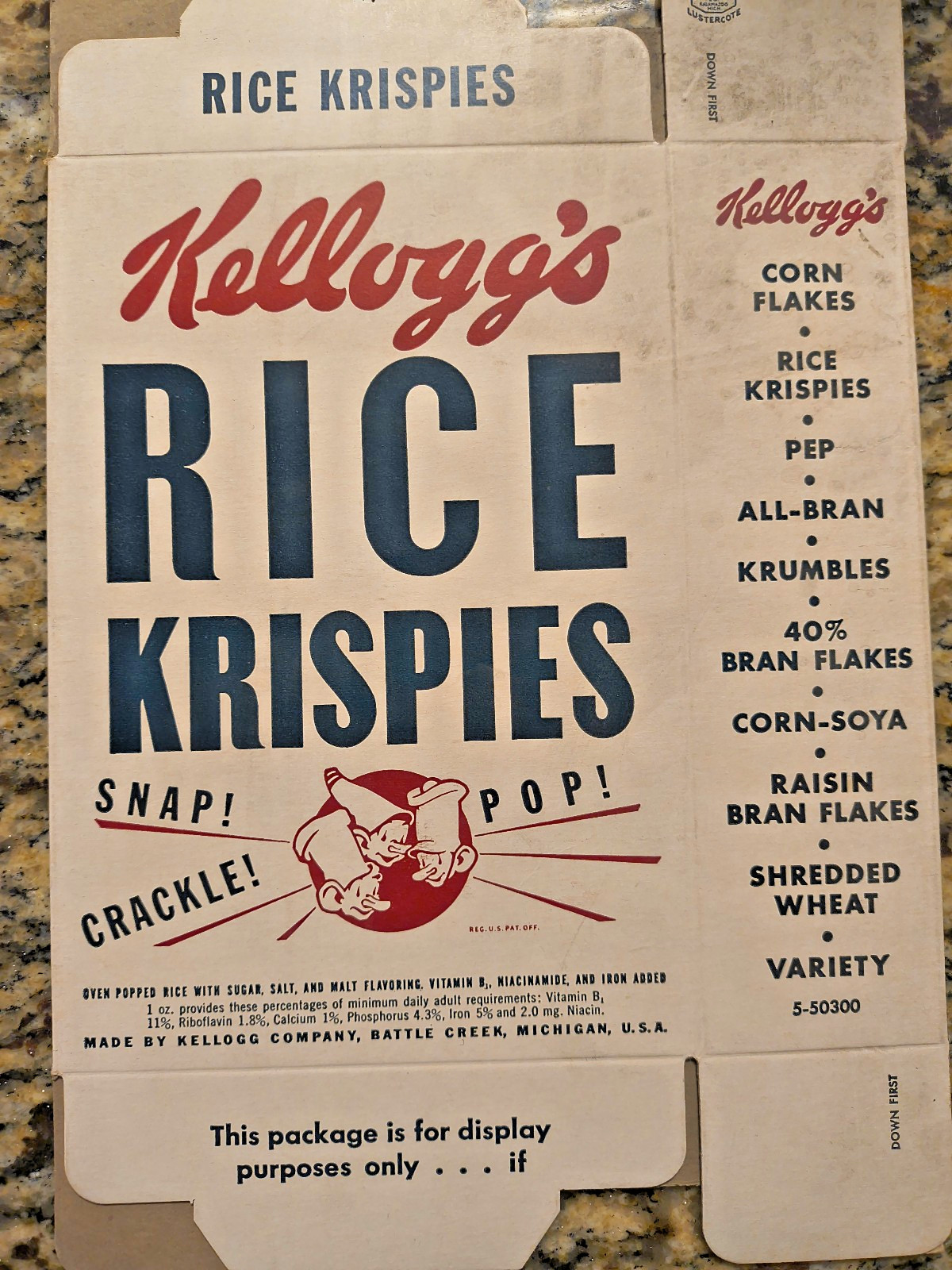 Vintage Kelloggs Rice Krispies Box (RARE DISPLAY BOX) Vintage Kelloggs Rice Krispies Box (RARE DISPLAY BOX)