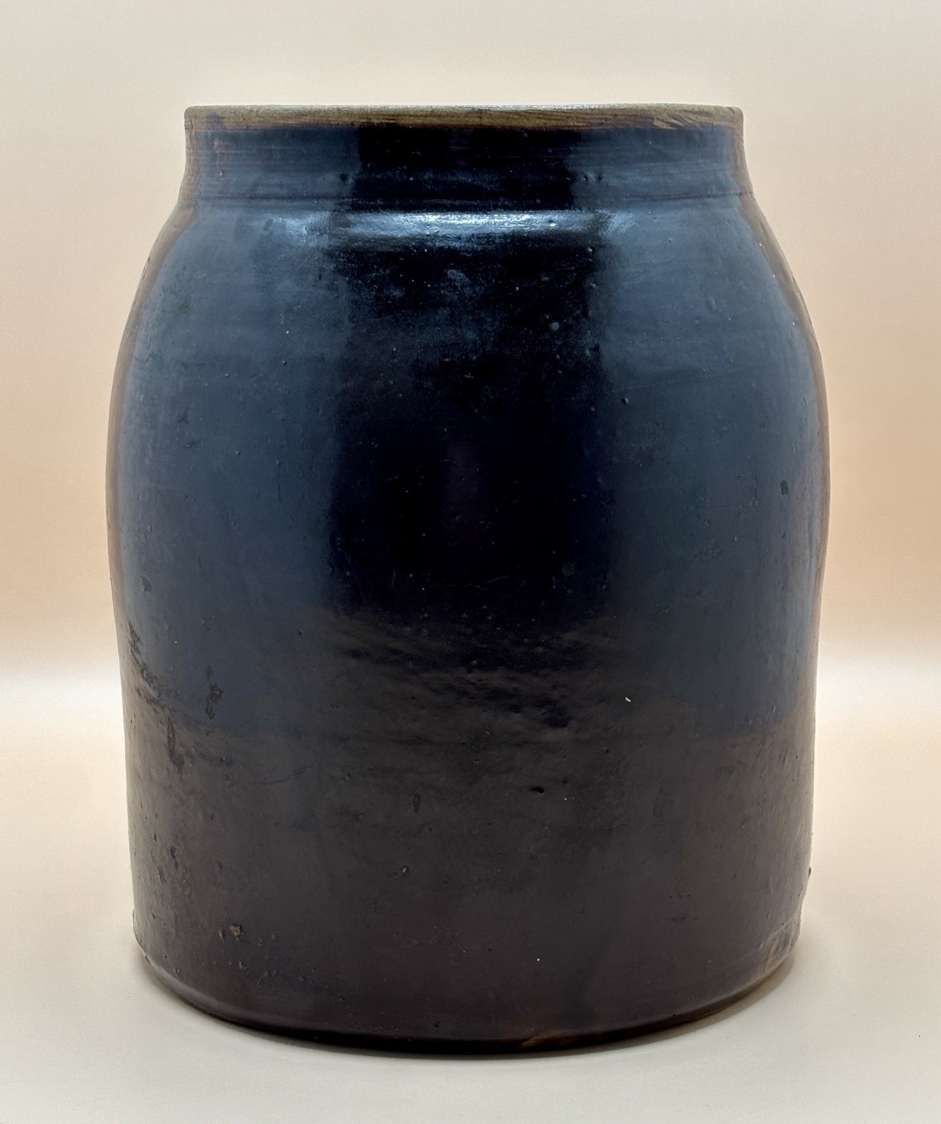 Antique Albany Slip Stoneware Wax Sealer Canning Jar Crock 2 Quart Antique Albany Slip Stoneware Wax Sealer Canning Jar Crock 2 Quart