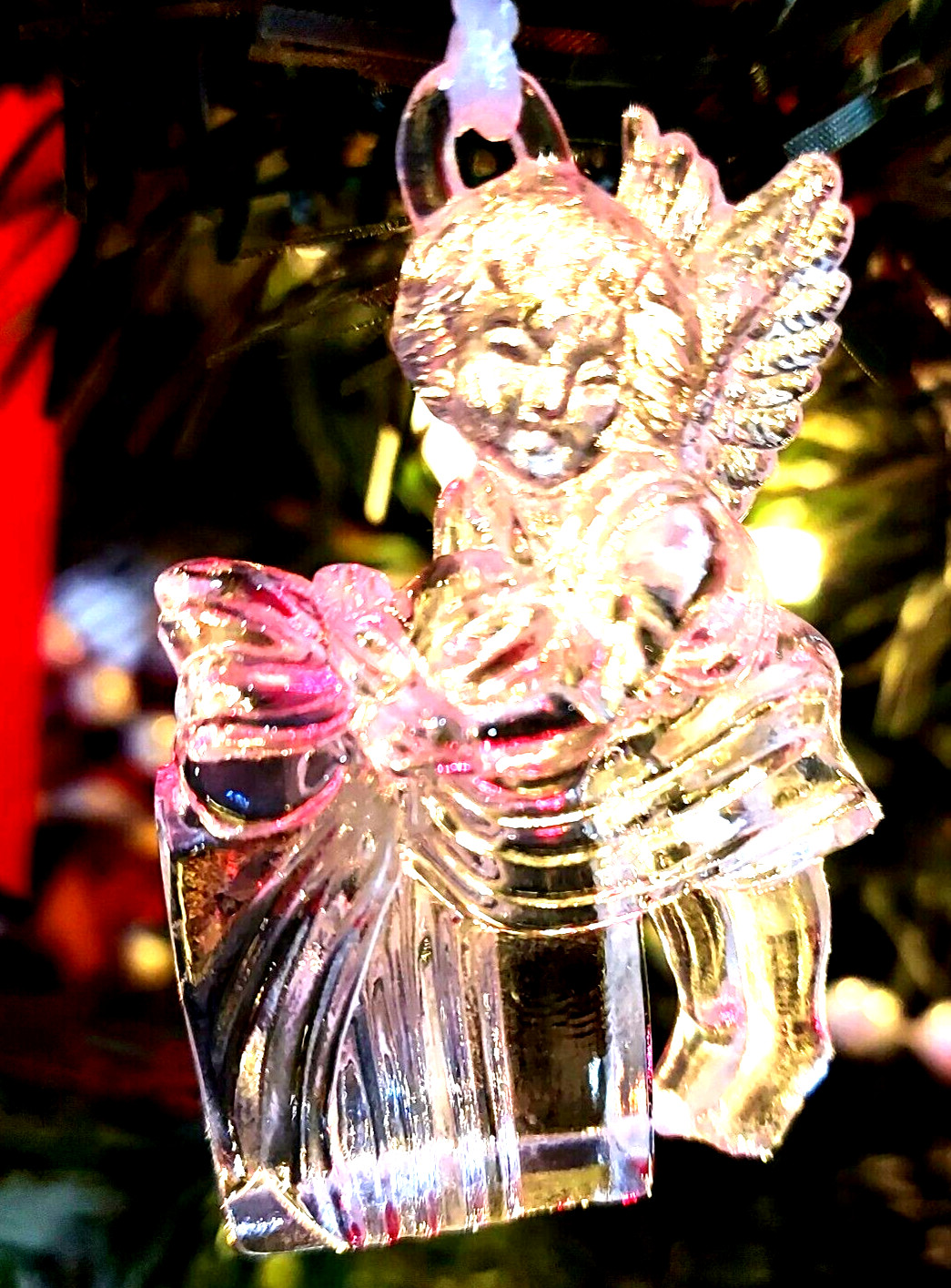 Vintage Gorham Ornament Crystal CHERUB Vintage Gorham Ornament Crystal CHERUB