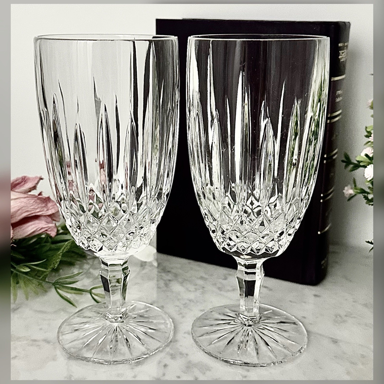Mikasa Old Dublin Iced Tea Glasses Pair Crystal West Germany Replacement Mikasa Old Dublin Iced Tea Glasses Pair Crystal West Germany Replacement