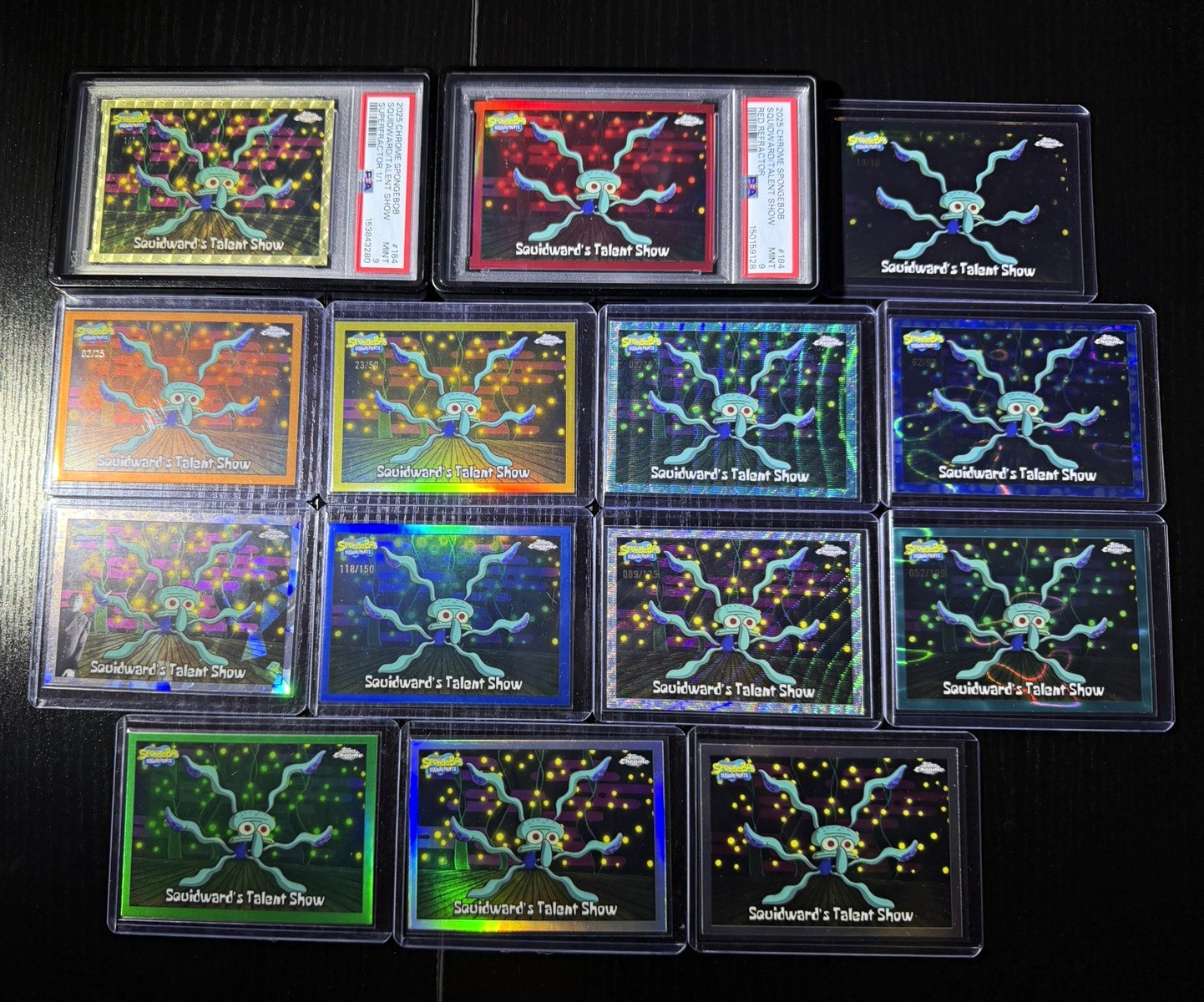 2025 Topps Chrome SpongeBob Squidward's Talent Show #184 Complete Chrome Rainbow 2025 Topps Chrome SpongeBob Squidward's Talent Show #184 Complete Chrome Rainbow
