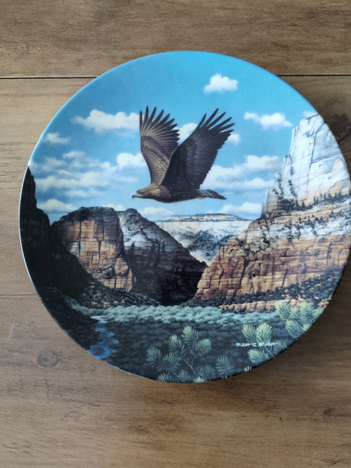 Golden Vista Plate Americas Pride Robert Richert World Bird Sanctuary Eagle Golden Vista Plate Americas Pride Robert Richert World Bird Sanctuary Eagle