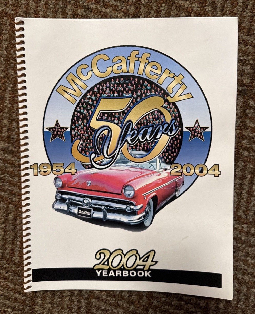 Vintage McCafferty’s Automotive 50 Years 1954-2004 Spiral Commemorative Yearbook Vintage McCafferty’s Automotive 50 Years 1954-2004 Spiral Commemorative Yearbook