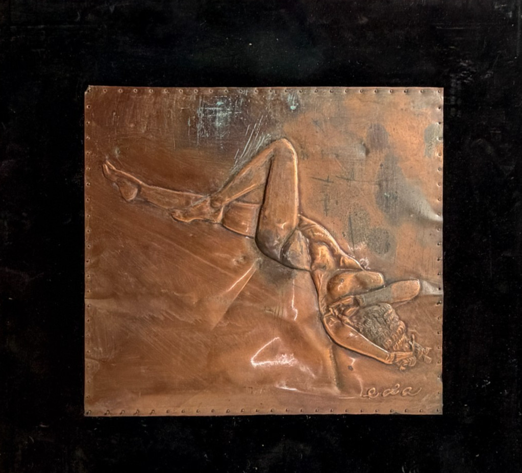 Vintage Mid Century Framed Copper Repoussé Wall Art / Plaque