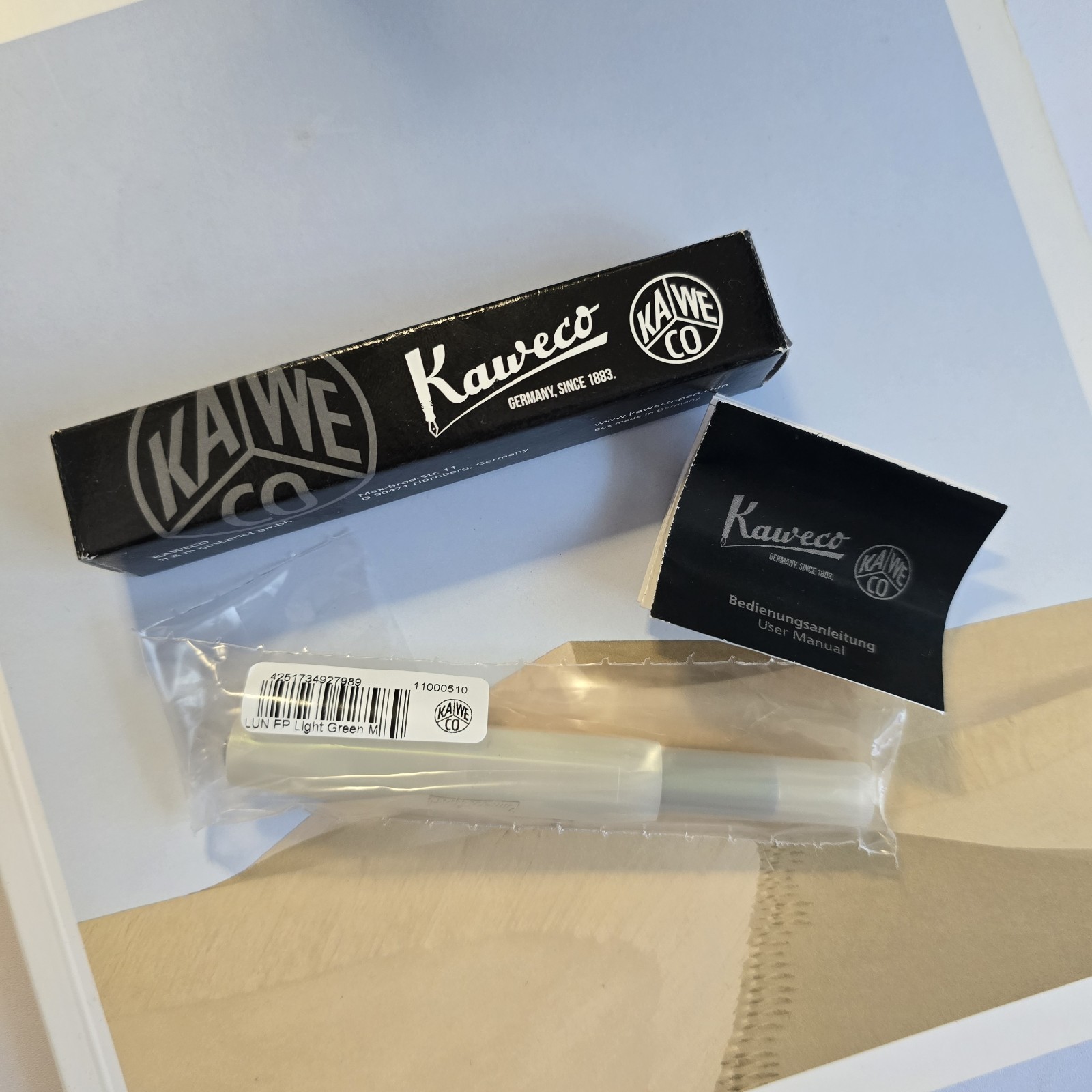 Kaweco Lunar Sport Fountain Pen in Light Green - Medium Nib - NEW in Box