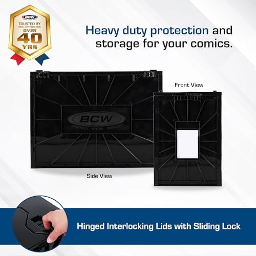 BCW Graded Comic Book Bins with Partitions, Holds 30 Slabs, Black, 1 Pack BCW Graded Comic Book Bins with Partitions, Holds 30 Slabs, Black, 1 Pack