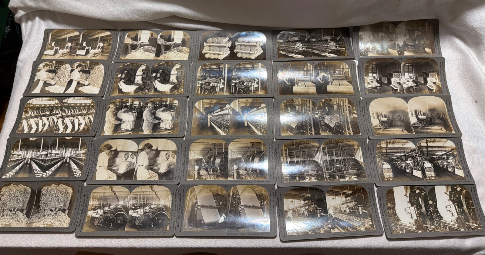 Vintage KEYSTONE Stereoview Set 1-25 SILK INDUSTRY South Manchester, Connecticut Vintage KEYSTONE Stereoview Set 1-25 SILK INDUSTRY South Manchester, Connecticut