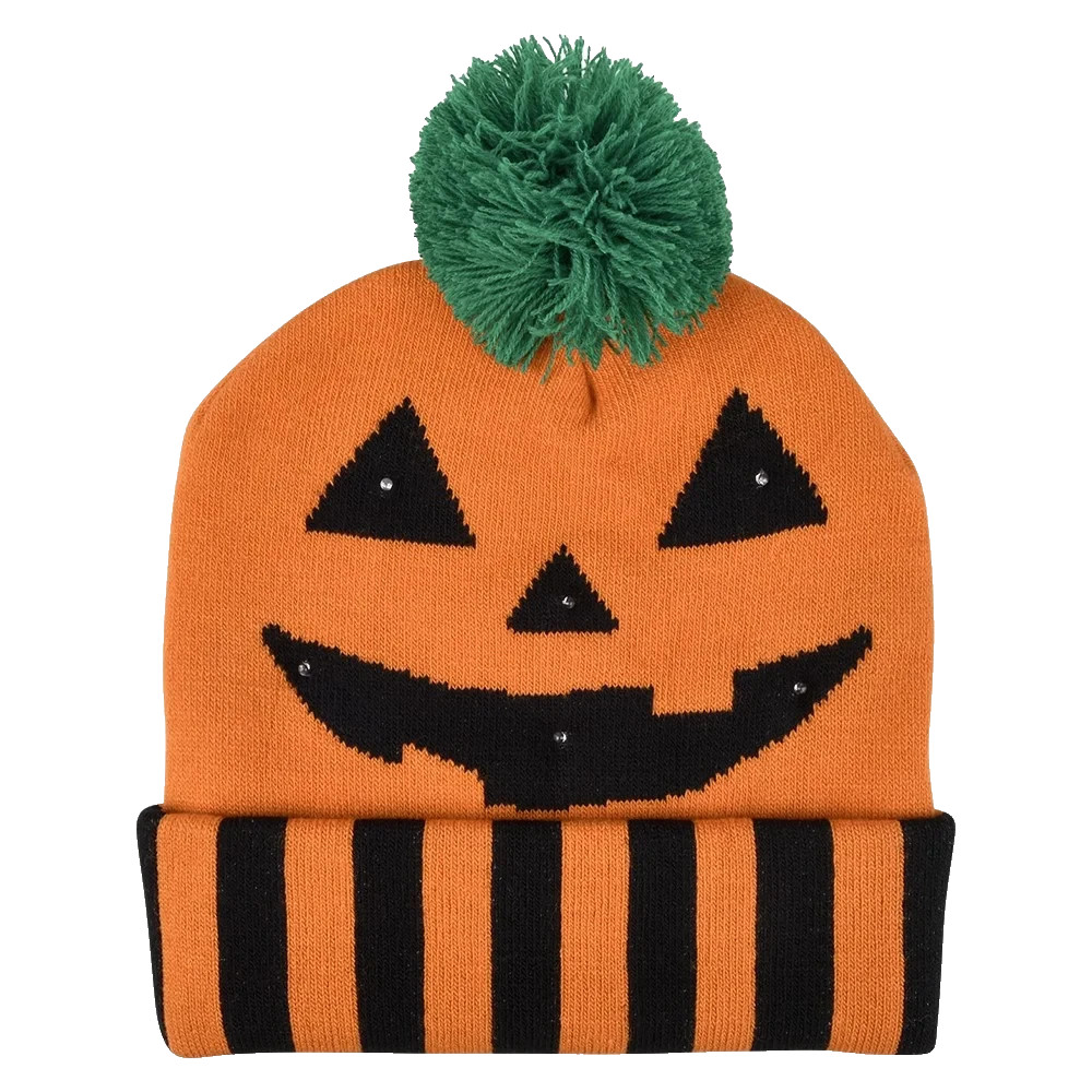 RI  Light-Up Jack O Lantern Beanie Hat