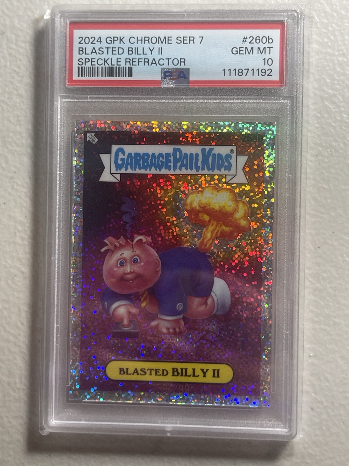 2024 topps chrome gpk series 7 Blasted Billy /299 Speckle Refractor PSA 10 2024 topps chrome gpk series 7 Blasted Billy /299 Speckle Refractor PSA 10