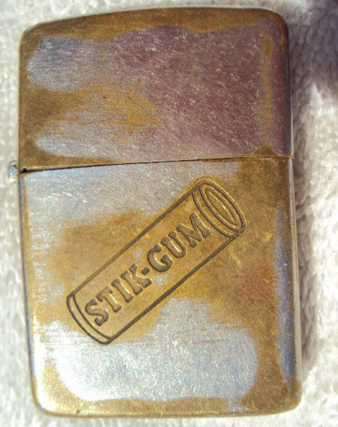 Vintage 1947-1949 3 Barrel Zippo Lighter STIK-GUM Original 16 Hole Insert Sparks Vintage 1947-1949 3 Barrel Zippo Lighter STIK-GUM Original 16 Hole Insert Sparks