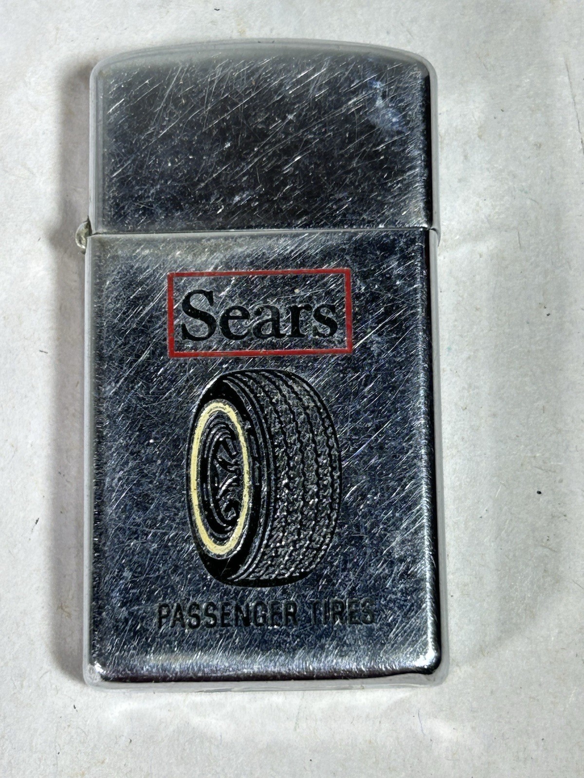 Vintage Zippo Sears Passenger Tires Lighter Advertising Gas Oil Collectible Gift Vintage Zippo Sears Passenger Tires Lighter Advertising Gas Oil Collectible Gift