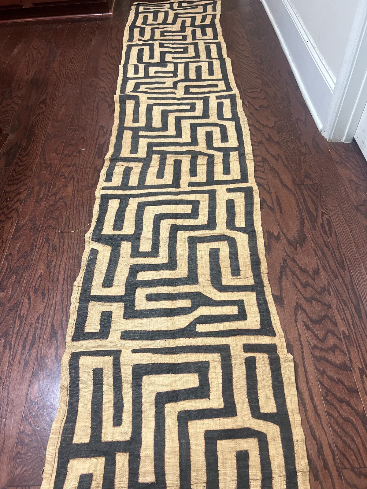 genuine 10 feet African (Congo) Kuba Raffia cloth fabric, natural woven handmade genuine 10 feet African (Congo) Kuba Raffia cloth fabric, natural woven handmade