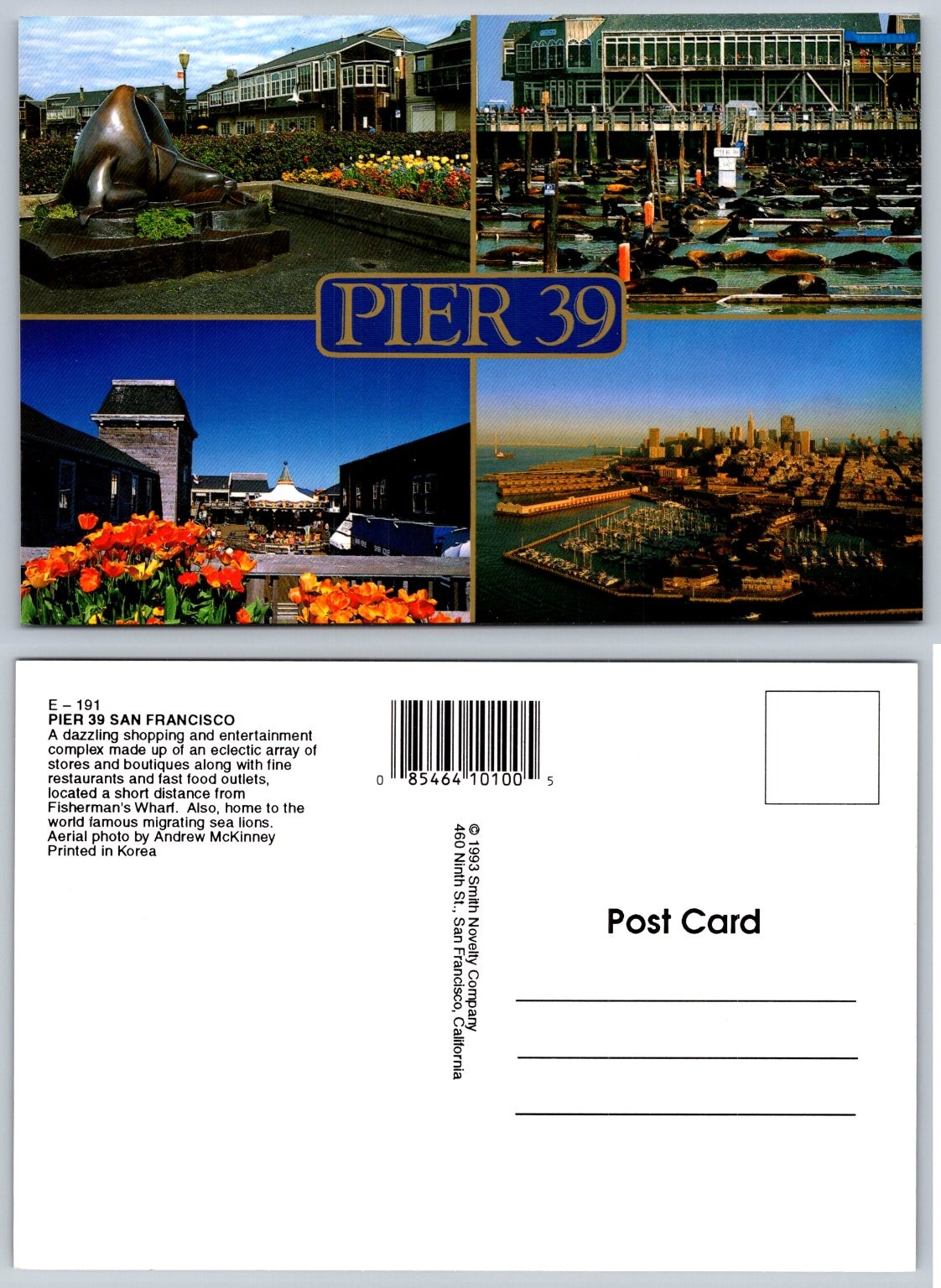 1993 Pier 39 San Francisco Multi-View Postcard Sea Lions Fisherman's Wharf 1993 Pier 39 San Francisco Multi-View Postcard Sea Lions Fisherman's Wharf