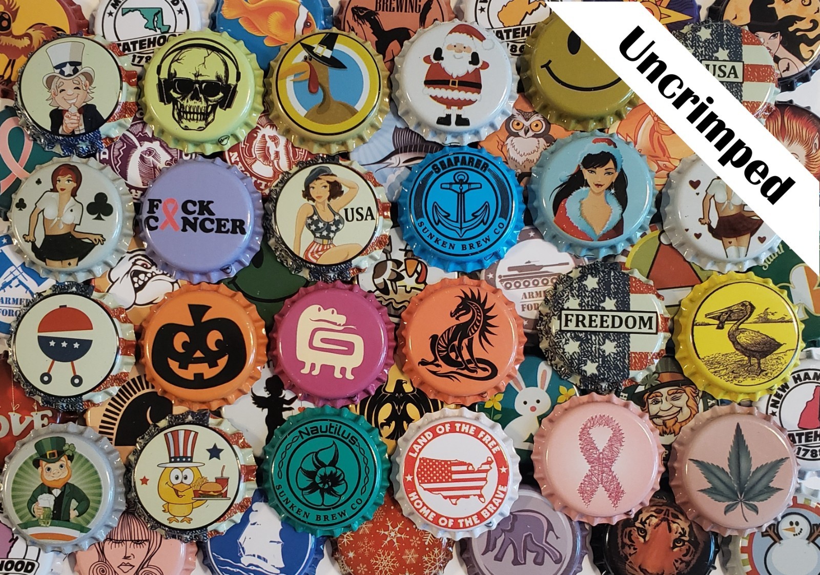 500 Mixed Homebrew Beer Bottle Crown Caps (350+ Designs) Twist/Pry off Liner 500 Mixed Homebrew Beer Bottle Crown Caps (350+ Designs) Twist/Pry off Liner