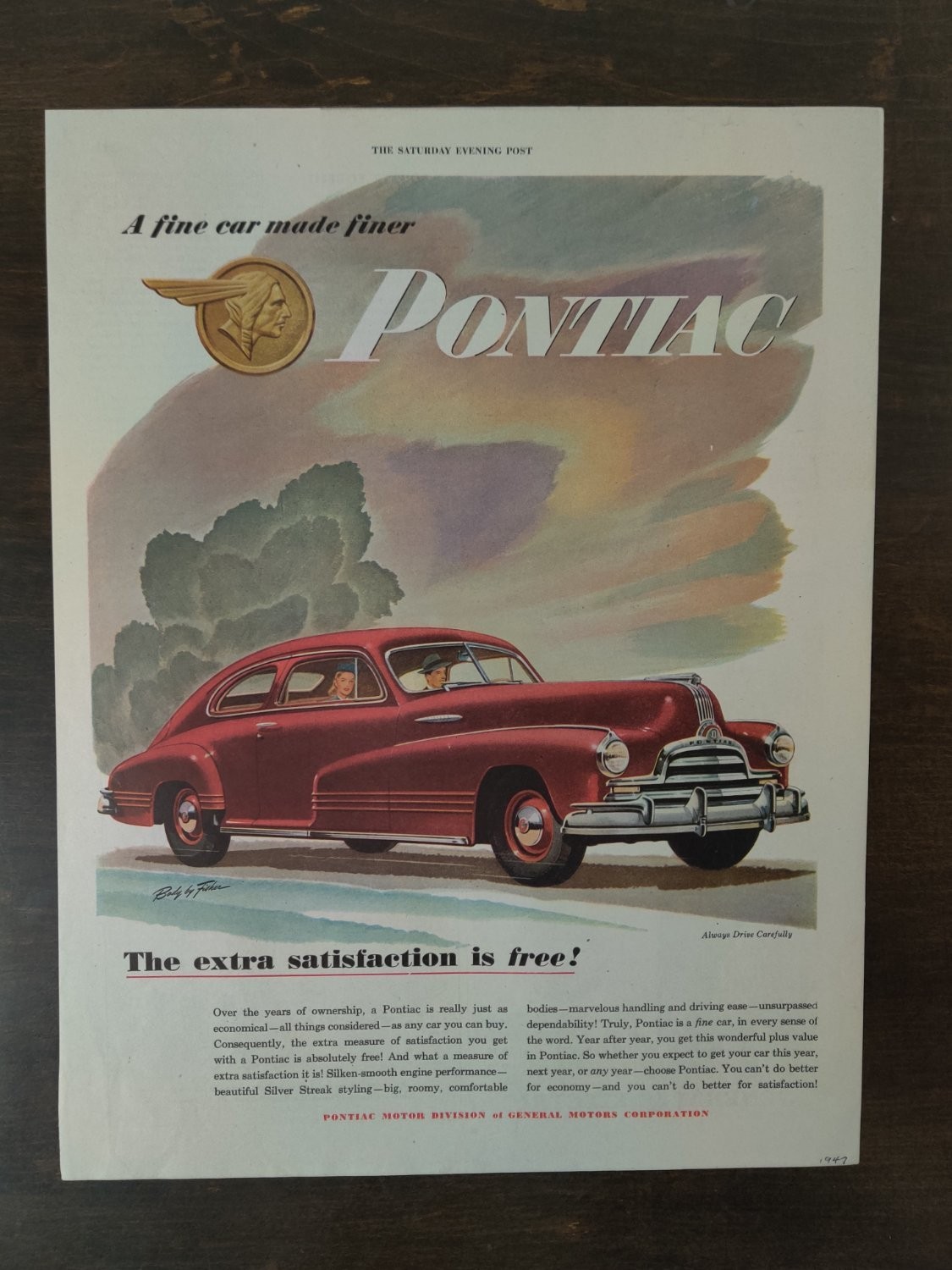 Pontiac Silver Streak Vintage Magazine Print Advertisement 1947 Pontiac Silver Streak Vintage Magazine Print Advertisement 1947