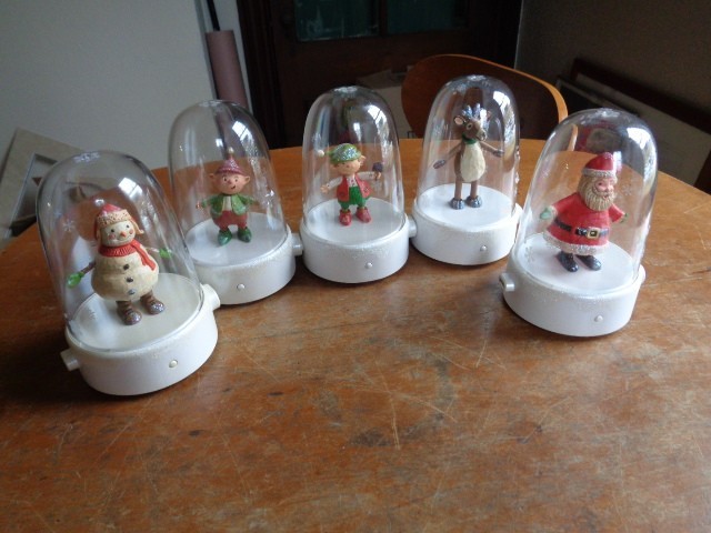 Hallmark Happy Tappers 2008 COMPLETE SET of 5 Musical Lighted Christmas Tested