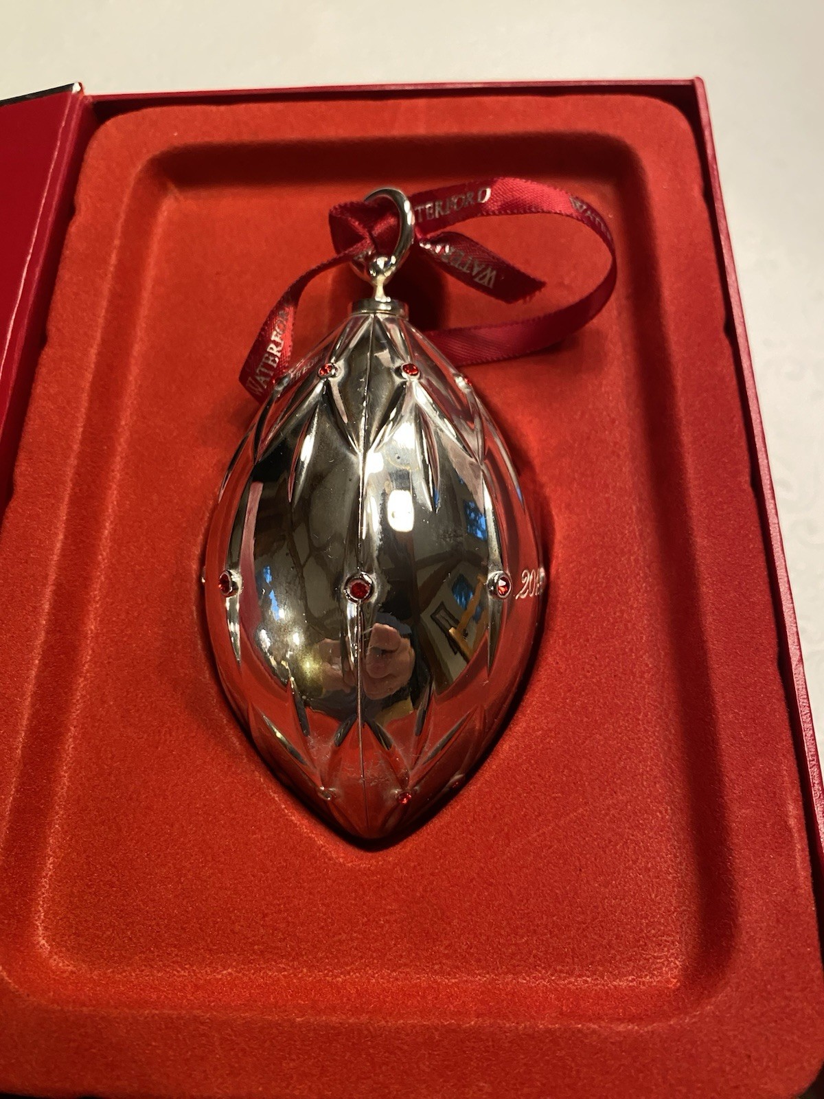 Waterford Lismore Bauble Ornament 2013 Silverplated & Bejeweled #159766 New Waterford Lismore Bauble Ornament 2013 Silverplated & Bejeweled #159766 New