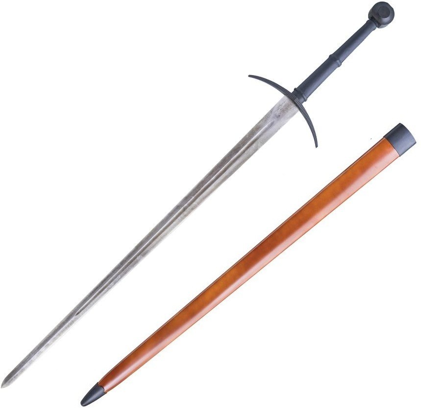 Kingston Arms Sword 38.75" Antique 1566 Steel Blade Black Leather Wrapped Handle Kingston Arms Sword 38.75" Antique 1566 Steel Blade Black Leather Wrapped Handle