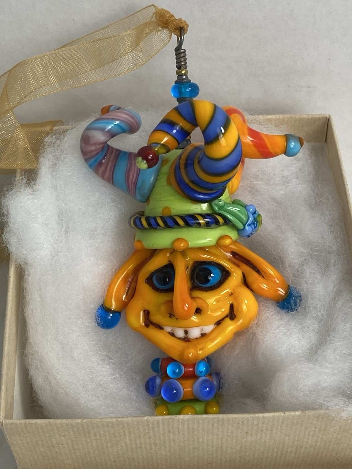Vintage Sharon Peters Very Famous Jester/ Joker - Lamp Work Glass Vintage Sharon Peters Very Famous Jester/ Joker - Lamp Work Glass