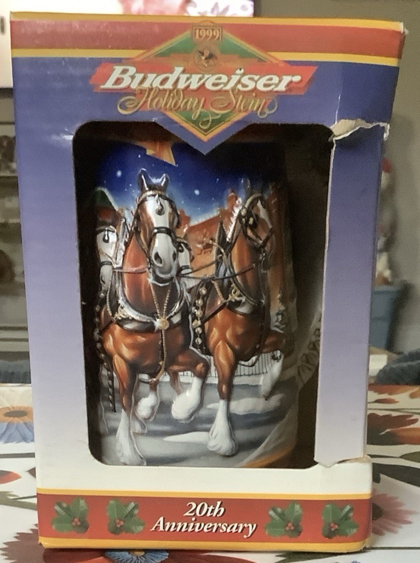 1999 Budweiser Holiday Stein NIB 1999 Budweiser Holiday Stein NIB
