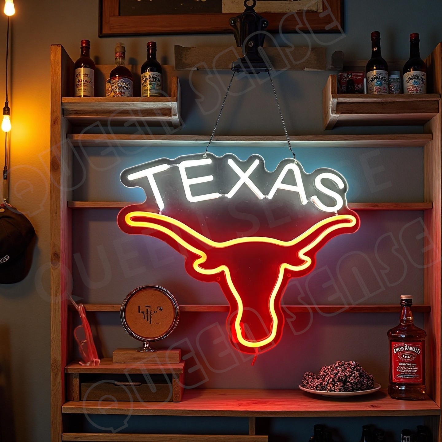 16"x13" Texas Longhorns Dorm Gift LED Neon Sign With Dimmer USB Powered Light 16"x13" Texas Longhorns Dorm Gift LED Neon Sign With Dimmer USB Powered Light