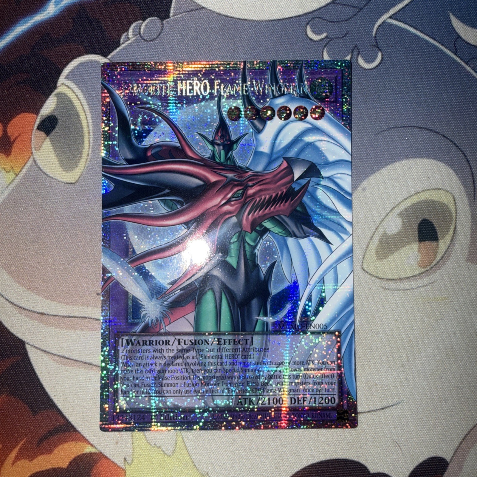 Konami Yu-Gi-Oh Favourite Hero Flame Wingman MAMO-EN005 Starlight Rare Konami Yu-Gi-Oh Favourite Hero Flame Wingman MAMO-EN005 Starlight Rare