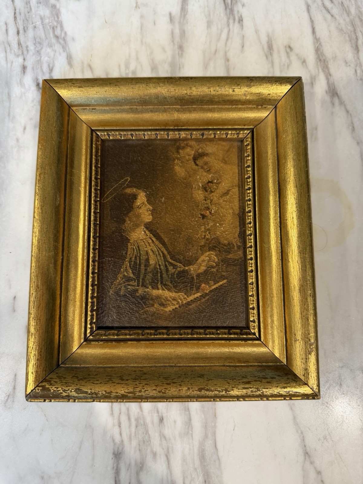 Vintage St Cecilia Patron Saint Music Piano Angels Gold Framed Print 6.25 x 7.25 Vintage St Cecilia Patron Saint Music Piano Angels Gold Framed Print 6.25 x 7.25