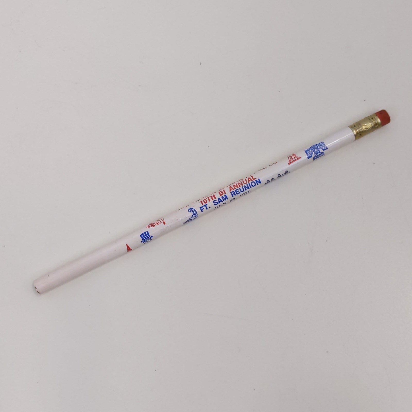 Vintage 1979 Ft Sam Reunion Souvenir Pencil Rittman Ohio Patriotic USA Vintage 1979 Ft Sam Reunion Souvenir Pencil Rittman Ohio Patriotic USA