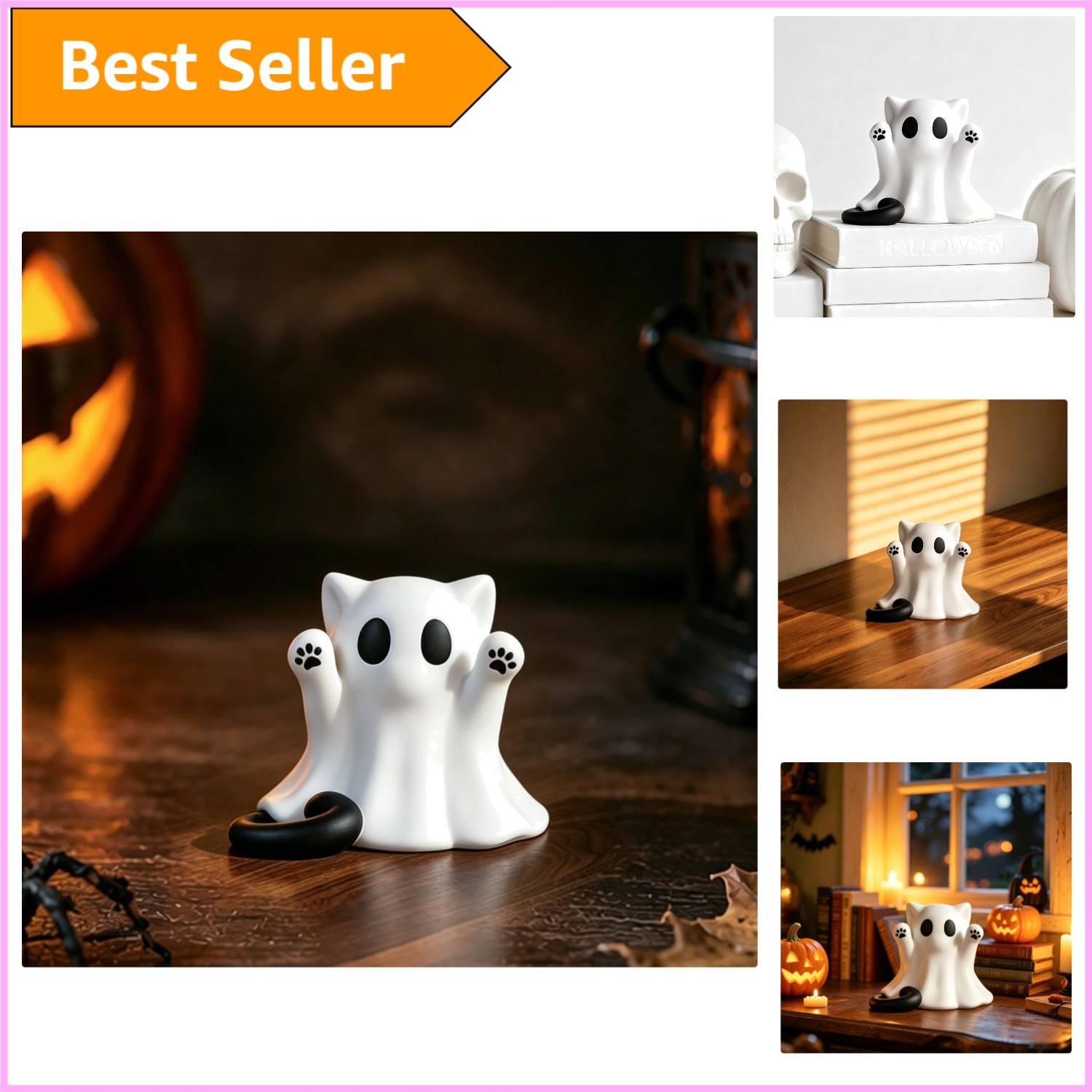 Adorable 3” Halloween Ghost Figurine - Durable Resin Spooky Decor Gift Adorable 3” Halloween Ghost Figurine - Durable Resin Spooky Decor Gift