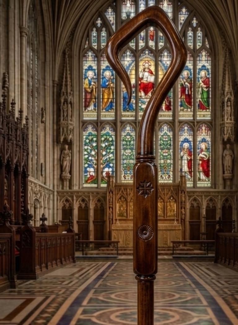 Wood CROZIER Polish Staff Crosier Bishop Quality Craftsmanship, 72"Christmas G1 Wood CROZIER Polish Staff Crosier Bishop Quality Craftsmanship, 72"Christmas G1