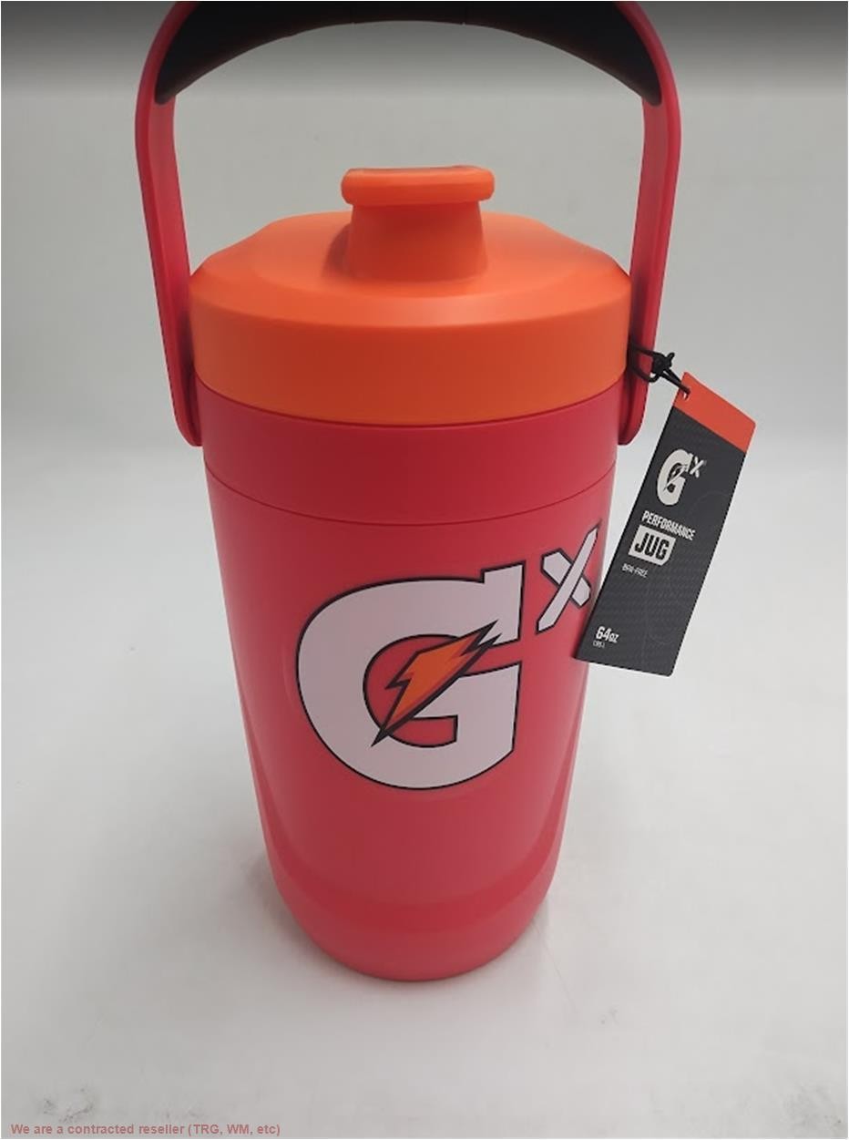 Gatorade Gx Performance Jug, 64oz, Leakproof, Non Slip Grip, Red 052000047301 Gatorade Gx Performance Jug, 64oz, Leakproof, Non Slip Grip, Red 052000047301