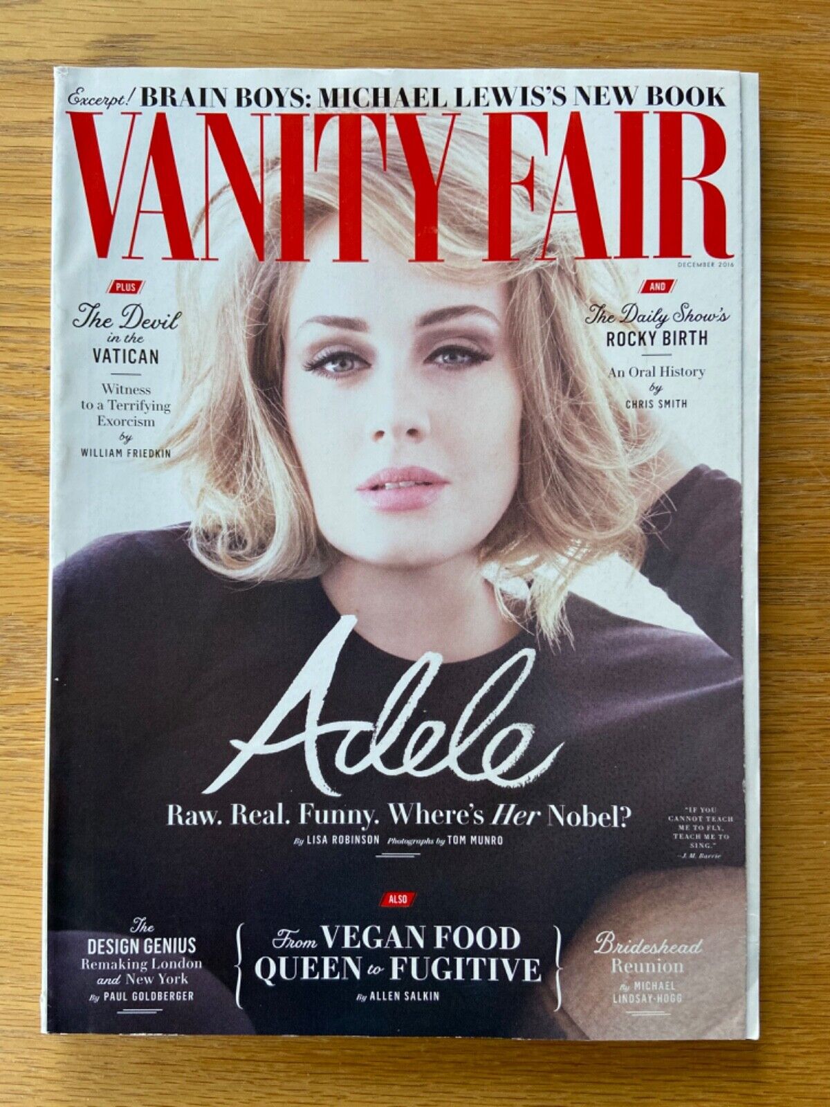 Adele • Vanity Fair Magazine • Dec  2016