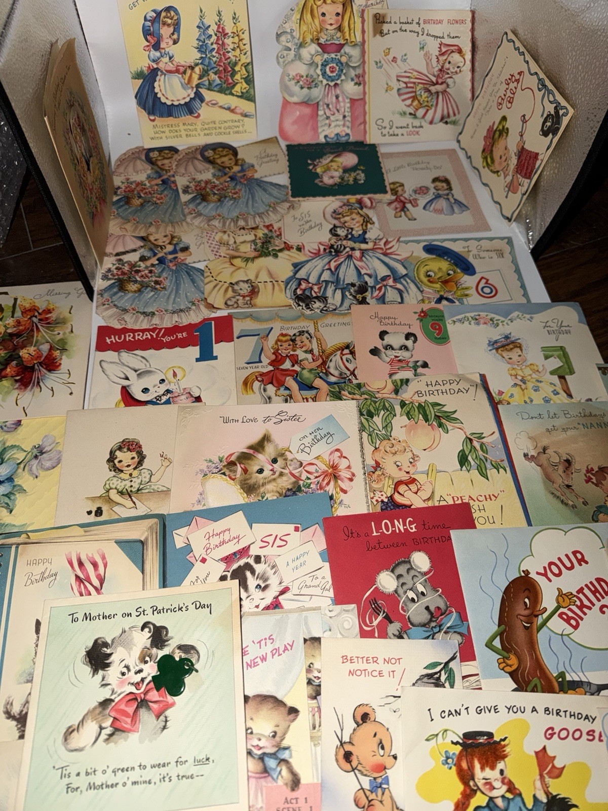 Lot Of 76 NOS Vintage 1940’s -60’s Birthday ,Get Well Baby Used Greeting Cards Lot Of 76 NOS Vintage 1940’s -60’s Birthday ,Get Well Baby Used Greeting Cards