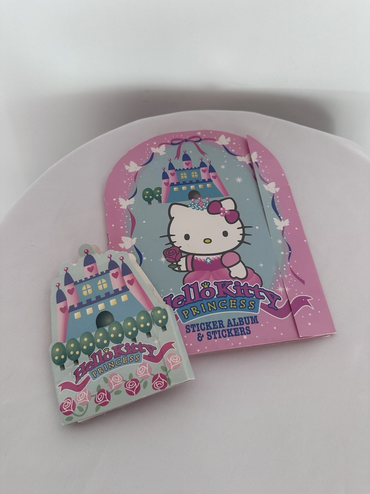 Vtg 2002 Hello Kitty Sanrio Princess Sticker Album Book Castle Notepad Set Y2K Vtg 2002 Hello Kitty Sanrio Princess Sticker Album Book Castle Notepad Set Y2K