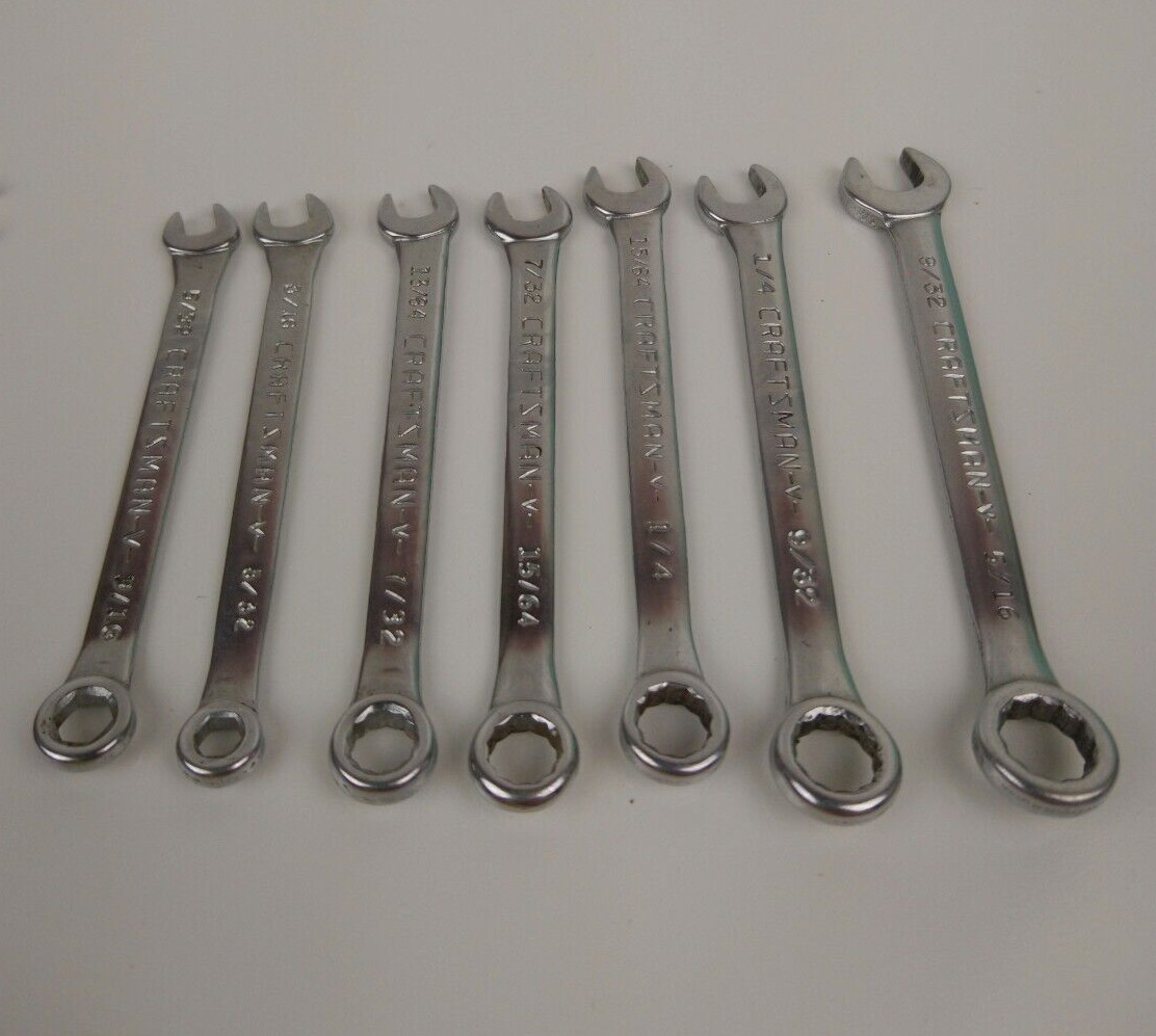 VTG 7 Piece Sears Craftsman USA -V- Combination Wrench Set Made in USA VTG 7 Piece Sears Craftsman USA -V- Combination Wrench Set Made in USA